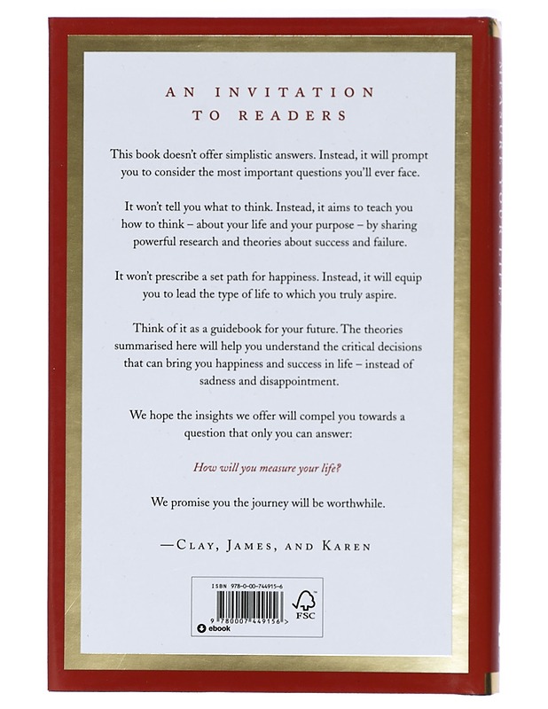 How will you measure your life? - Christensen, Clayton M. - Hyvinvointikirjat - 10105414128 - 1