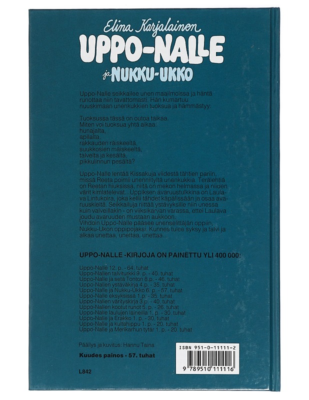 Uppo-Nalle ja Nukku-Ukko - Karjalainen, Elina - Lastenkirjat - 10105414135 - 1