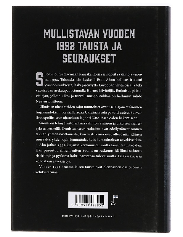 1992 : Suomen valinnat aavekissojen varjossa - Esko Aho - Elämäkerrat ja muistelmat - 10105414151 - 1