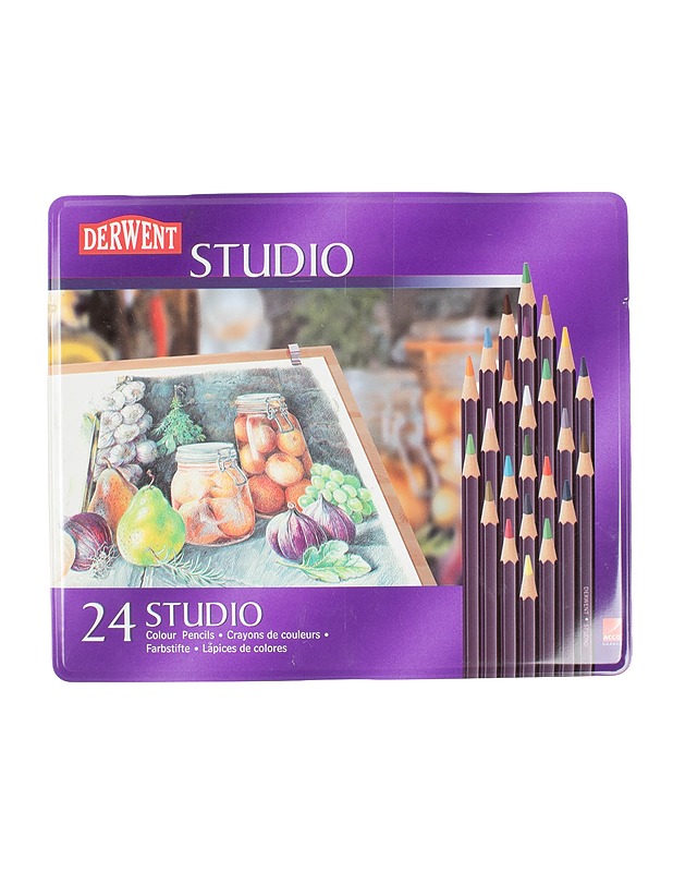 DERWENT Studio värikynät, 24 kpl - Askartelu - 10105414156 - 0