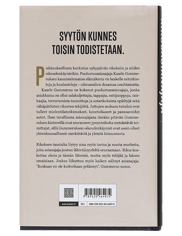 Rikosasianajaja : Kaarle Gummerus - Veli-Pekka Lehtonen - Elämäkerrat ja muistelmat - 10105414166 - 1