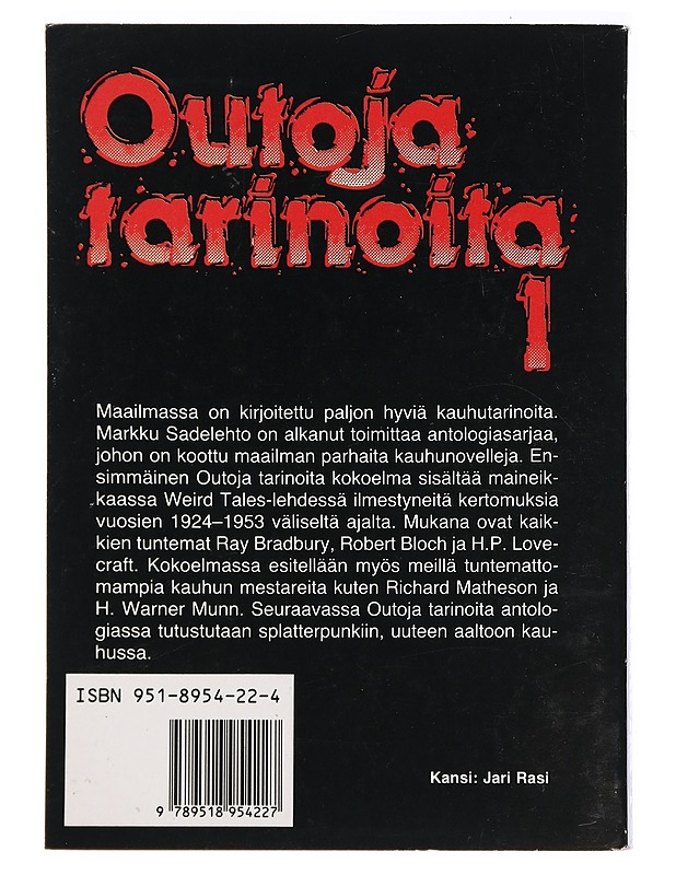 Outoja tarinoita 1 - Sadelehto, Markku - Romaanit ja novellit - 10105414196 - 1