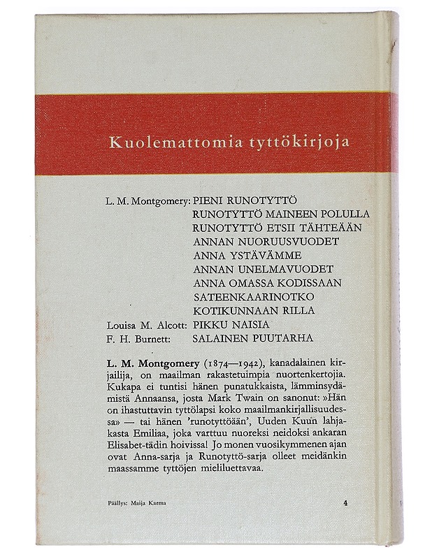 L. M Montgomery : Pieni runotyttö - Kaunokirjallisuus - 10105414203 - 1