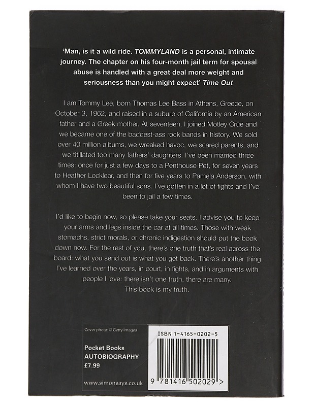 Tommyland - Lee, Tommy - Elämäkerrat ja muistelmat - 10105414224 - 1