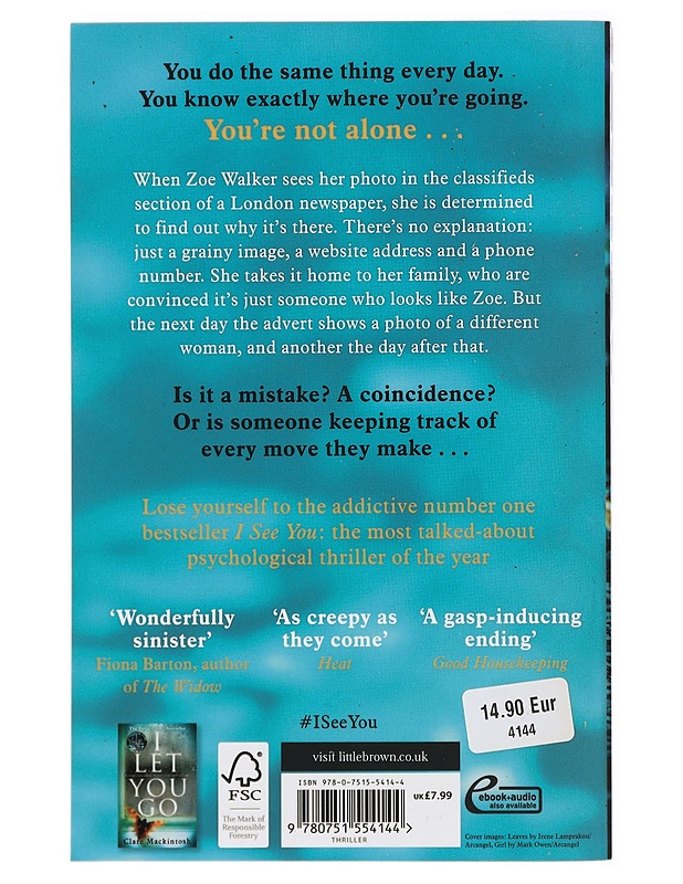 I See You - Clare Mackintosh - Jännitys ja dekkarit - 10105414252 - 1