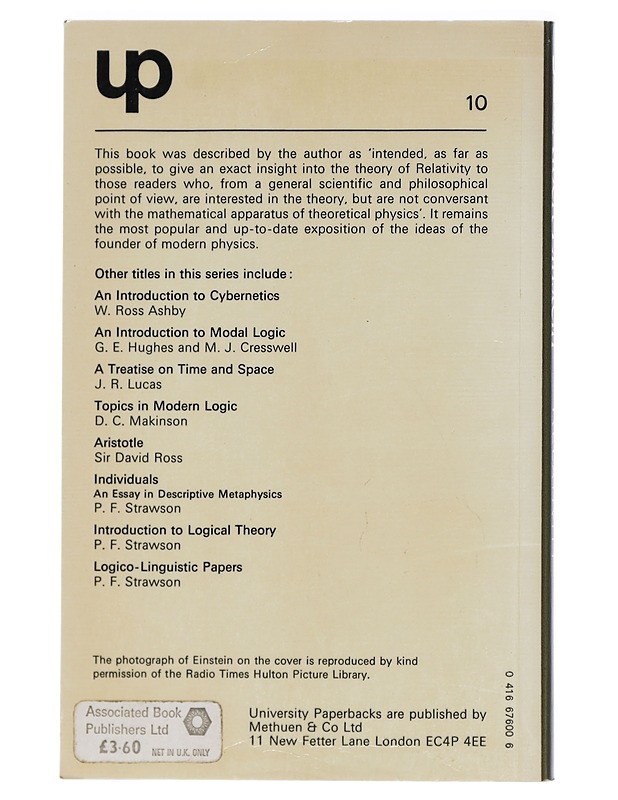 Relativity : The Special and the General Theory - Einstein, Albert - Tietokirjat ja oppaat - 10105414284 - 1