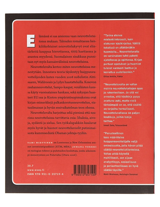 Neuvotteluvalta : miten tulen huippuneuvottelijaksi? - Miettinen, Sami - Tietokirjat ja oppaat - 10105414371 - 1