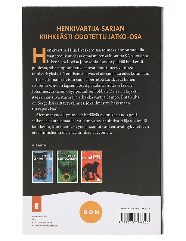 Tiikerinsilmä - Leena Lehtolainen - Jännitys ja dekkarit - 10105414372 - 1