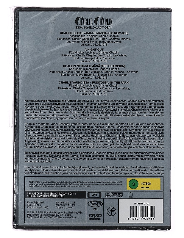 Charlie Chaplin: Essanay-Elokuvat - DVD - DVD-elokuvat - 10105414536 - 1