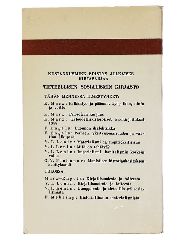 Marx : Taloudellis filosofiset käsikirjoitukset 1844 - Antero Tiusanen - Elämäkerrat ja muistelmat - 10105414538 - 1