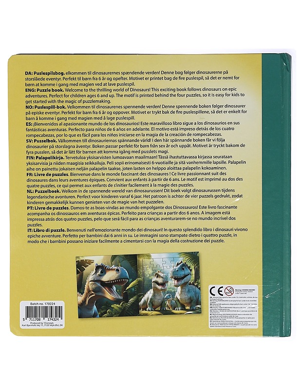 Dinosaur Puzzle Book - Lastenkirjat - 10105414542 - 1