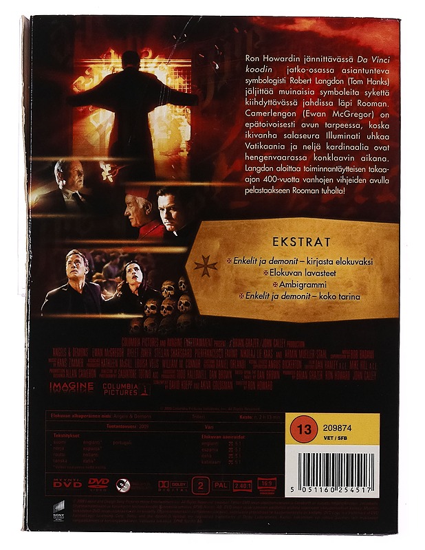Enkelit Ja Demonit - DVD - DVD-elokuvat - 10105414596 - 1