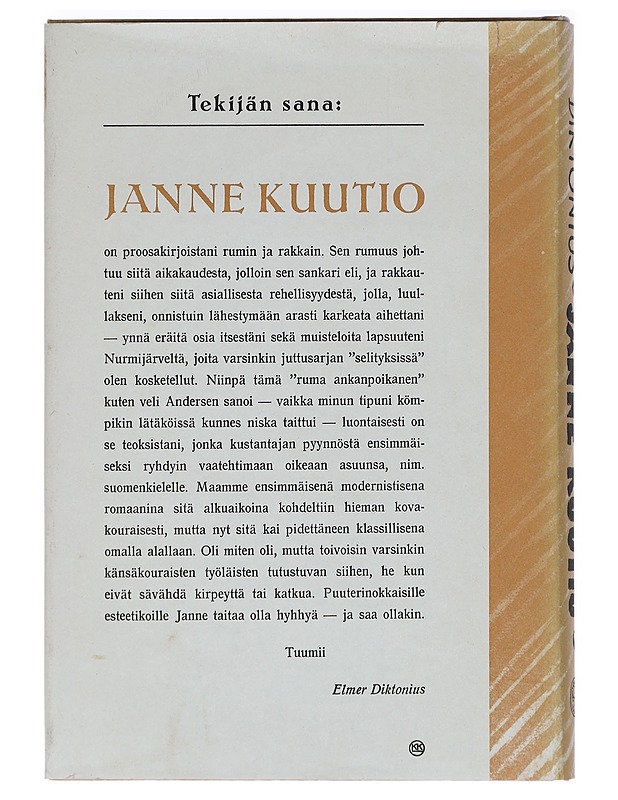 Janne Kuutio : puupiirros sanoin - Diktonius, Elmer - Romaanit ja novellit - 10105414615 - 1