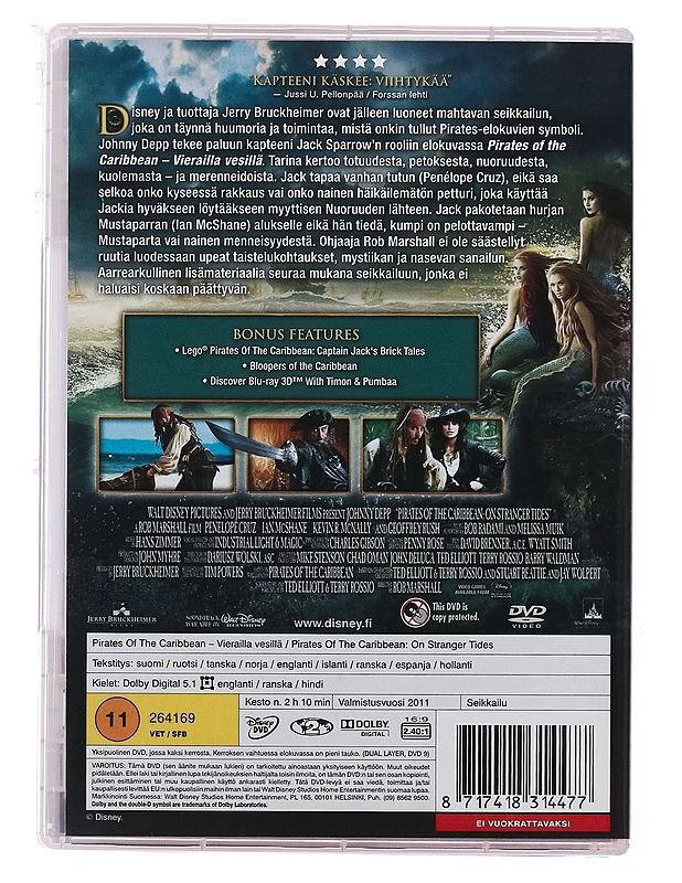 Pirates Of The Carribean: Vierailla Vesillä - DVD - DVD-elokuvat - 10105414622 - 1