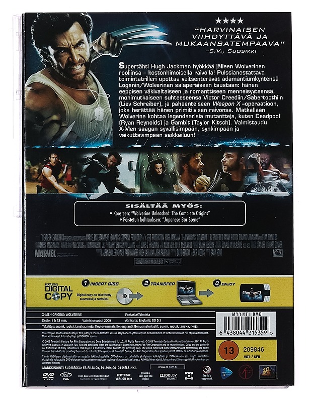 X-Men origins: Wolverine - DVD - DVD-elokuvat - 10105414631 - 1