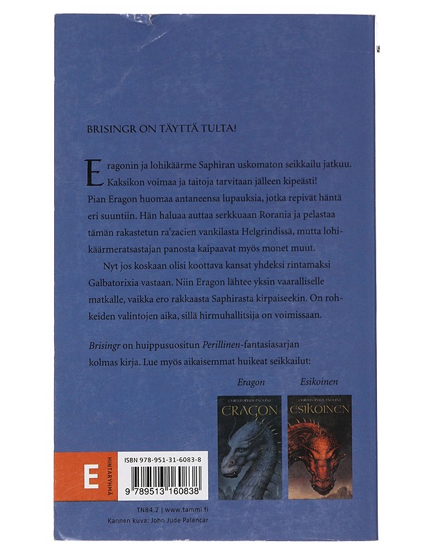 Brisingr - Paolini, Christopher - Fantasia- ja scifi - 10105414658 - 1