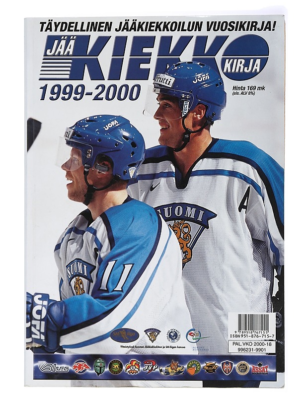 Jääkiekkokirja 1999-2000 : Suomen jääkiekkoliiton ja SM-liigan virallinen kausijulkaisu = The Finnish Ice Hockey Federation official guide & record book - Suikki, Reijo - Tietokirjat ja oppaat - 10105414662 - 0
