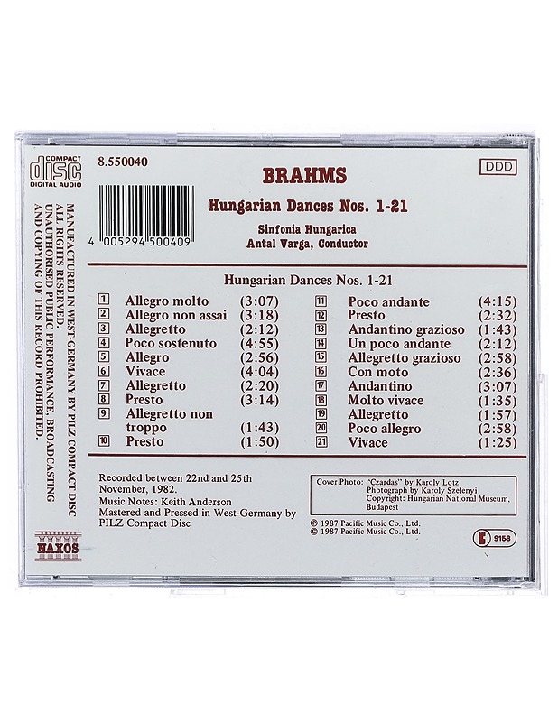 Brahms: Hungarian Dances - CD - CD-levyt - 10105414664 - 1