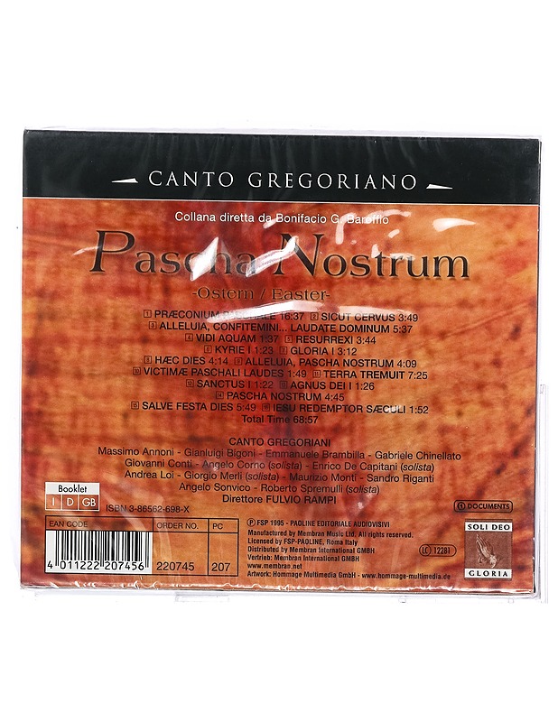 Canto Gregoriano: Pascha Nostrum - Veglia e Domenica Pasqua - CD - CD-levyt - 10105414728 - 1