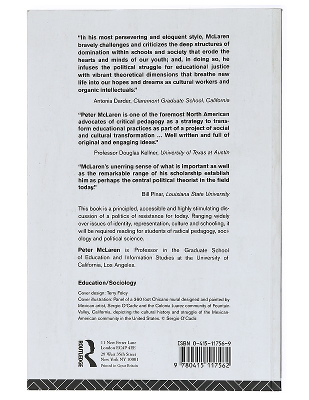 Critical pedagogy and predatory culture : oppositional politics in a postmodern era - Peter McLaren - Historiakirjat - 10105414754 - 1