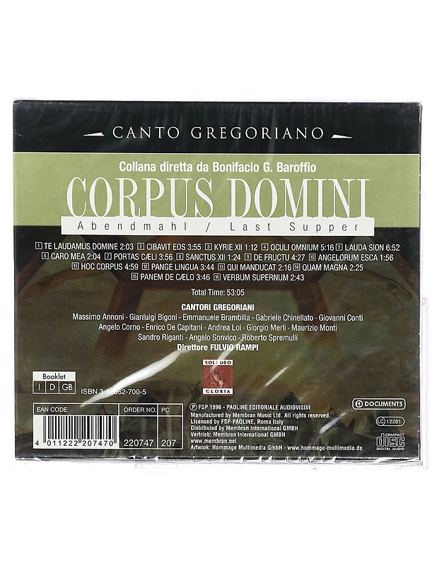 Canto Gregoriano: Corpus Domini - CD - CD-levyt - 10105414773 - 1