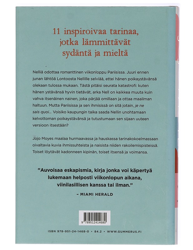 Pariisi yhdelle ja muita kertomuksia - Moyes, Jojo - Kaunokirjallisuus - 10105414779 - 1