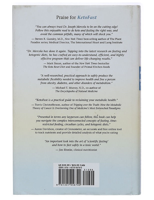 KetoFast: Rejuvenate Your Health with a Step-by-Step Guide to Timing Your Ketogenic Meals - Mercola, Dr. Joseph - Hyvinvointikirjat - 10105414799 - 1
