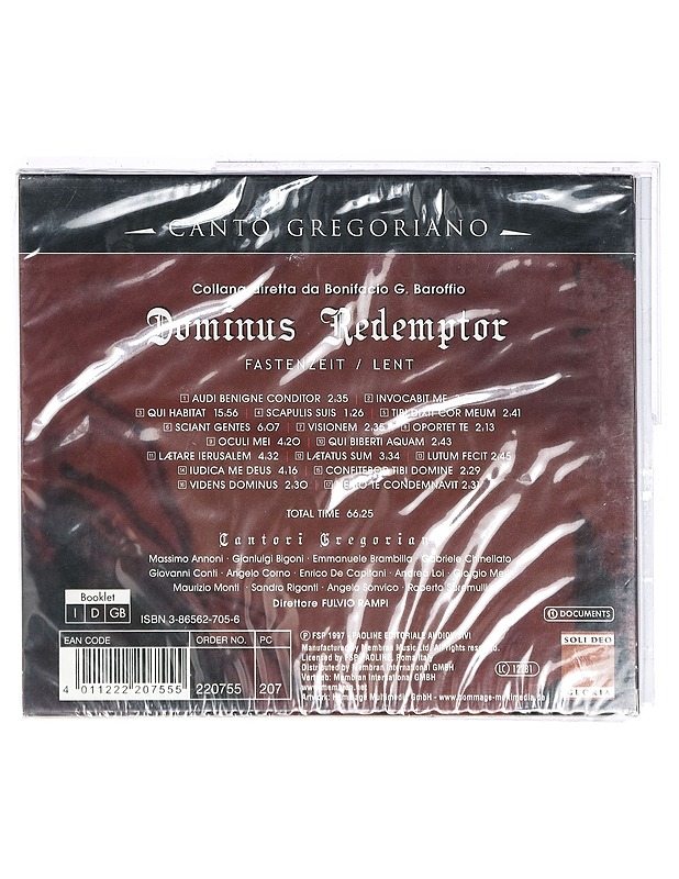 Canto Gregoriano: Dominus Redemptor - CD - CD-levyt - 10105414827 - 1