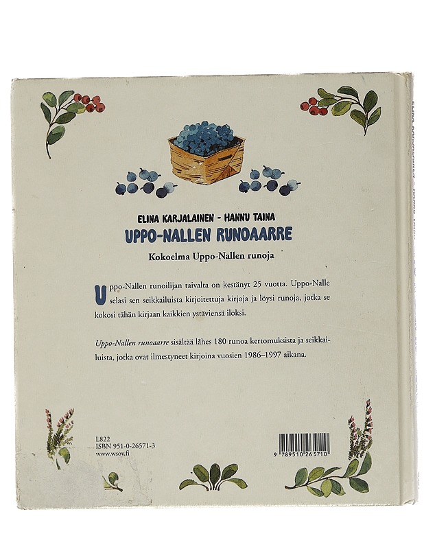 Uppo-Nallen runoaarre - Karjalainen, Elina ja Taina, Hannu - Lastenkirjat - 10105414942 - 1