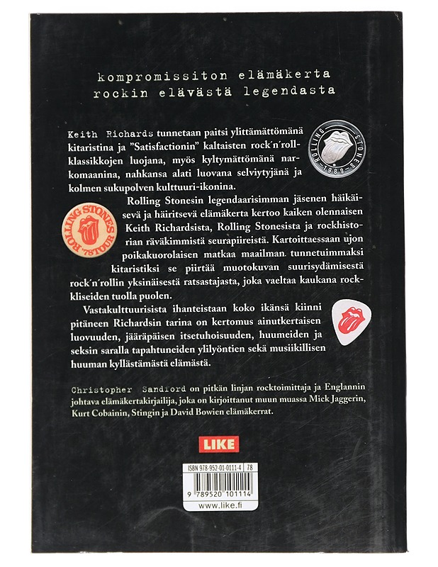 Keith Richards : Satisfaction - Sandford, Christopher - Elämäkerrat ja muistelmat - 10105415071 - 1