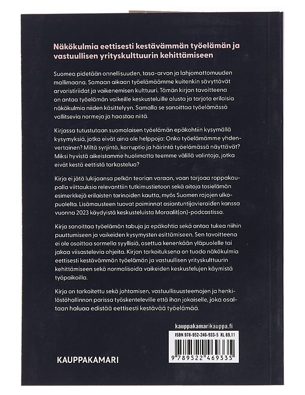 Tavoitteena eettisesti kestävä työelämä - Kalliokoski, Sanna - Tietokirjat ja oppaat - 10105415152 - 1