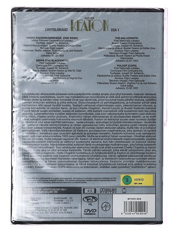 Buster Keaton: Lyhytelokuvat - DVD - DVD-elokuvat - 10105415194 - 1