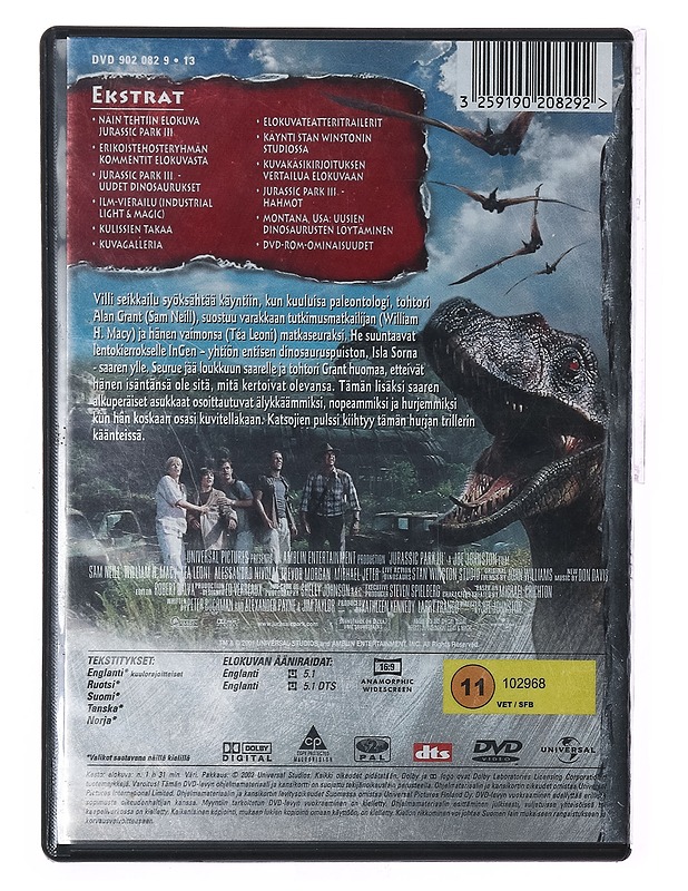 Jurassic Park III - DVD - DVD-elokuvat - 10105415218 - 1
