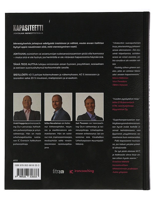 Kapasiteetti : johtajan menestystekijä - Hagqvist, Antti - Tietokirjat ja oppaat - 10105415338 - 1