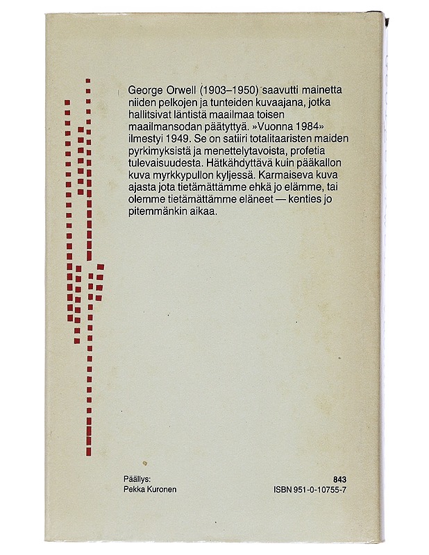 Vuonna 1984 : romaani - Orwell, George - Romaanit ja novellit - 10105415354 - 1