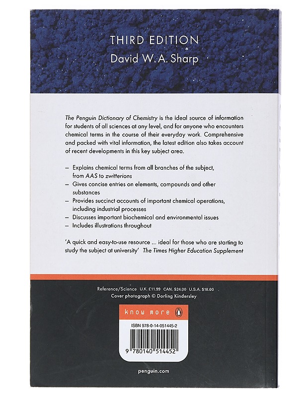 The Penguin dictionary of chemistry - Sharpe, D. W. A. - Tietokirjat ja oppaat - 10105415398 - 1