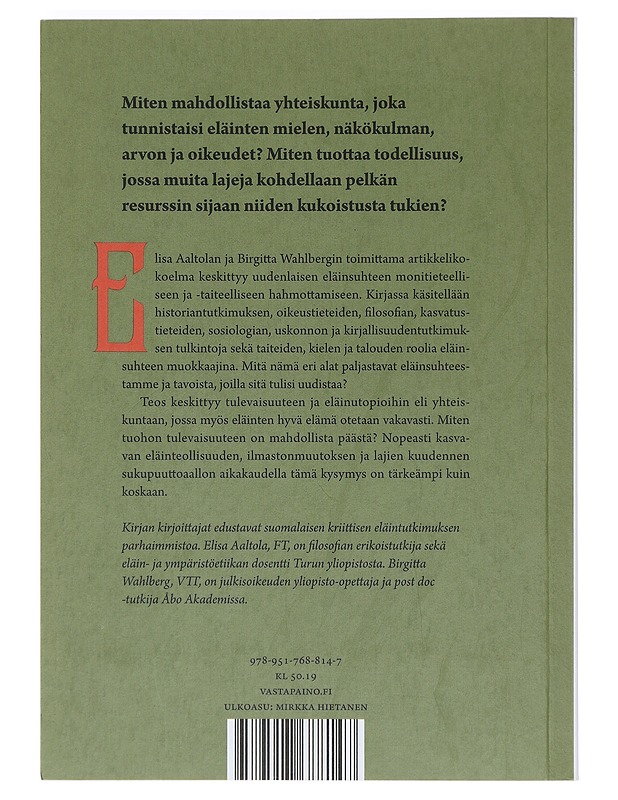 Me & muut eläimet : uusi maailmanjärjestys - Aaltola, Elisa - Tietokirjat ja oppaat - 10105415548 - 1