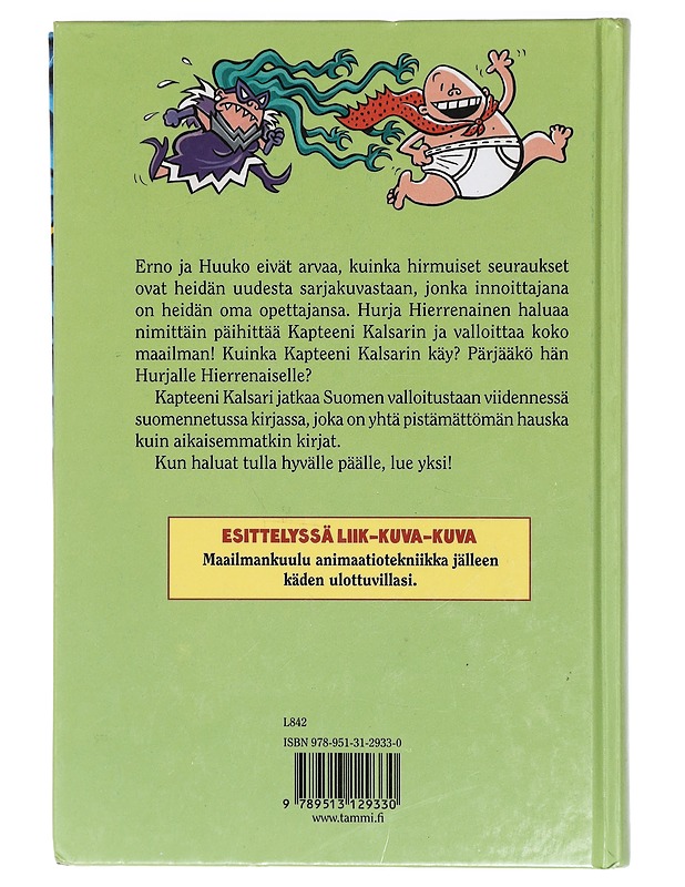 Kapteeni Kalsari ja Hurjan Hierrenaisen hirmutuuli - Pilkey, Dav - Lastenkirjat - 10105415555 - 1