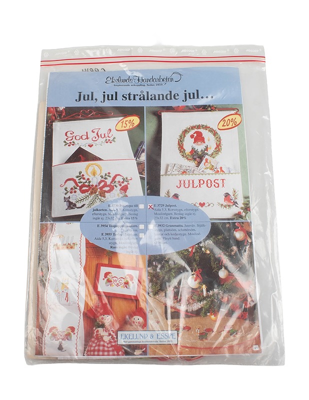 EKELUNDS & ESSPE kirjontatyö, Julpost - Käsityö - 10105415560 - 0