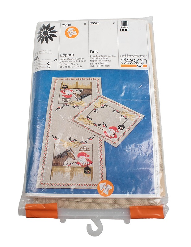 OEHLENSCHLÄGER DESIGN kirjontatyö, kaksi joululiinaa - Käsityö - 10105415575 - 0