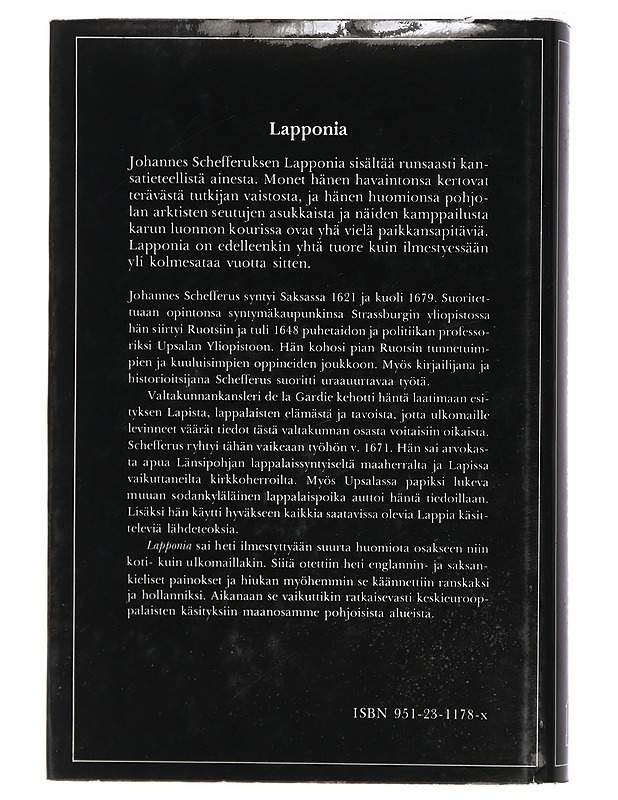 Lapponia - Johannes Schefferus - Historiakirjat - 10105415615 - 1