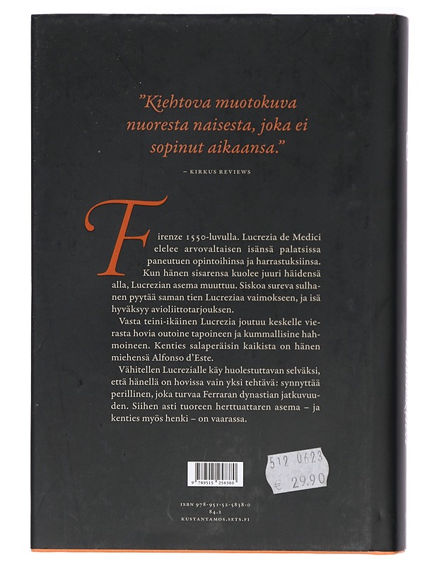 Lucrezian muotokuva - O'Farrell, Maggie - Romaanit ja novellit - 10105415712 - 1