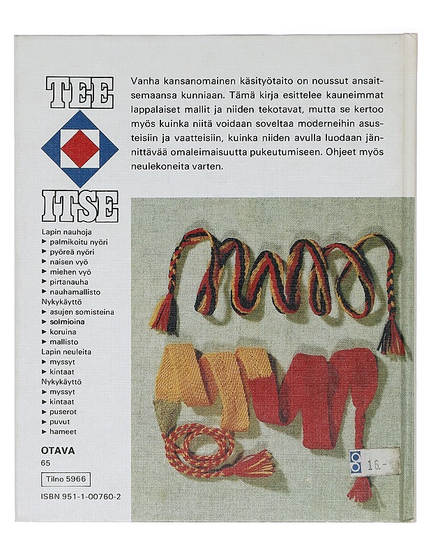 Lapin malleja punomaan ja neulomaan - Veriö, Irma - Tietokirjat ja oppaat - 10105415713 - 1