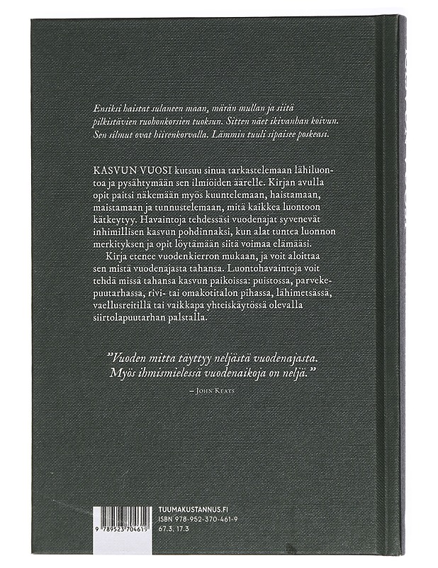 Kasvun vuosi : luonnon ja oman elämän havaintokirja - Tukiainen, Maaretta - Tietokirjat ja oppaat - 10105415776 - 1