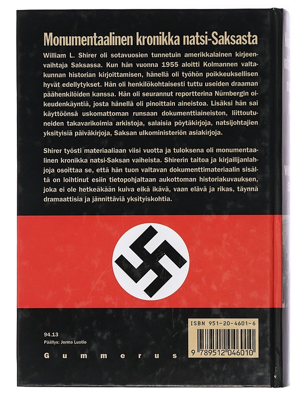 Kolmannen valtakunnan nousu ja tuho I/II : kansallissosialistisen Saksan historia - Historiakirjat - 10105415803 - 1