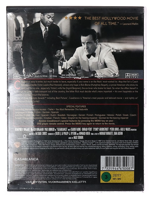 Casablanca - DVD - DVD-elokuvat - 10105415948 - 1
