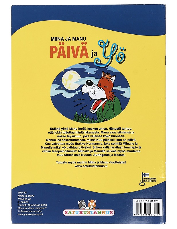 Miina ja Manu : päivä ja yö - Puranen, Tuula - Lastenkirjat - 10105416019 - 1