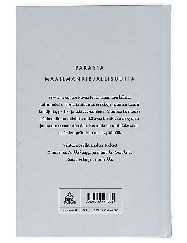 Kuuntelija : Valitut Novellit - Jansson, Tove - Romaanit ja novellit - 10105416039 - 1
