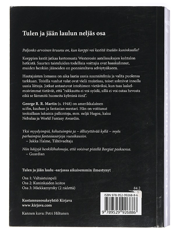 Korppien kestit : Tulen ja jään laulu osa 4 - Martin, George R. R. - Fantasia- ja scifi - 10105416052 - 1