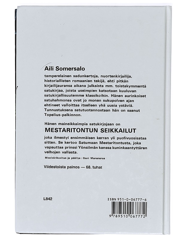 Mestaritontun seikkailut - Somersalo, Aili - Lastenkirjat - 10105416059 - 1